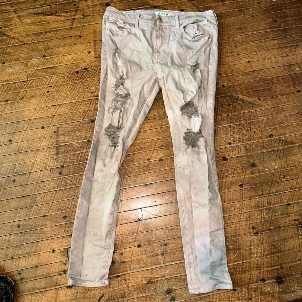 PacSun stacked skinny distressed upcycled 32x30 jeans